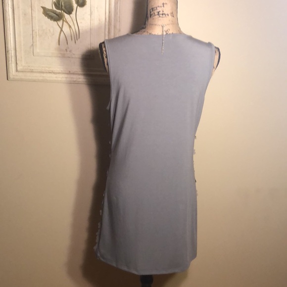 VERTIGO Light Charcoal Beaded Lycra Tank Dress - Picture 7 of 9